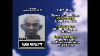 Rufus Hippolyte ~ Long Obituary