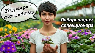 Как ускорить рост саженцев фиалки | Пикировка и новый способ экономии пространства