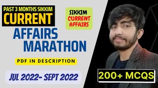 Past 3 Months Sikkim Current Affairs MCQs | July 2022 to September 2022
