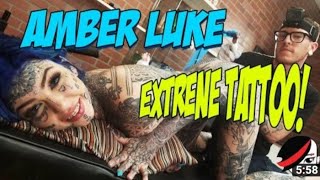 Amber Luke gets the MOST INTENSETATTOO!