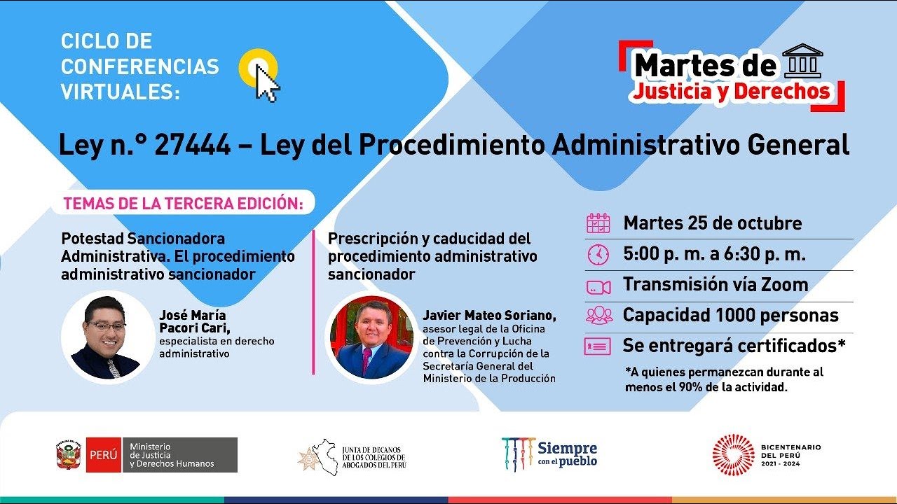 Conferencia 3 - Ley N.° 27444 Del Procedimiento Administrativo General ...