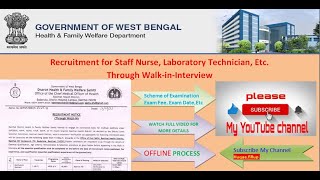 #Basirhat Municipality Staff Nurse Form Fill up, # Basirhat Recruitment Walk-in Interview.