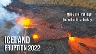 Iceland Volcano 2022: Amazing Aerial Flight over Meradalir Eruption in Full Force - DJI Mini 3 Pro