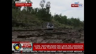 SONA: Ilog, natabunan ng lava na umagos mula sa tuktok ng Bulkang Mayon
