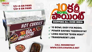 Curry counter Point Advanced Easy fix, Temperature control, Transparent Lids, Power Saving, GN pans