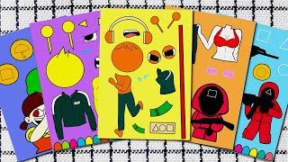 Incredibox Sprunki Sinner Edition But SUS SQUID GAME MOD | PAPER DIY STICKER | ASMR #sprunki