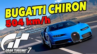 GT7 - Bugatti Chiron Topspeed 504 km/h + Setup