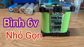 Khối pin LIFEPO4 2s 6v 6ah quạt tích điện, đèn NLMT, xe điện trẻ em..