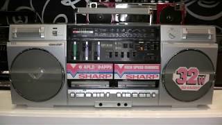 Sharp GF-575 (1982) the first dual-cassette with accelerated dubbing function