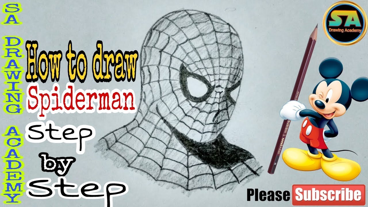 Spiderman Drawing Tutorial Youtube Spiderman Drawing Tutorial Youtube