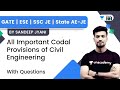 All Important Codal Provisions of Civil Engineering | GATE | SSC JE | State AE-JE | Sandeep Jyani