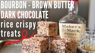 BOURBON, brown butter, dark chocolate RICE CRISPY TREATS | casual cooking, with cats!