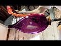 Vetro Vero Glassblowers Create a Luminous Purple Hand Blown Glass Vessel