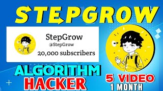 StepGrow Growth SECRET | How Step Grow CRACK YouTube Algorithm..?