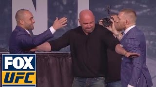 Conor McGregor face off with Eddie Alvarez at UFC 205 Press Conference