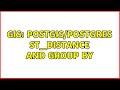 GIS: postgis/postgres ST_Distance and GROUP BY