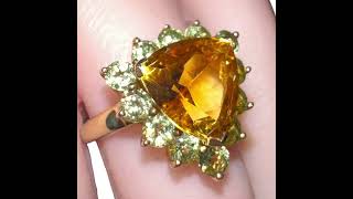 9ct Citrine Peridot Ring Size O Cluster 375 Hallmark Gold. https://www.ebay.co.uk/itm/285562169499