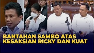 Tanggapan Sambo dan Putri Atas Kesaksian Ricky dan Kuat Maruf