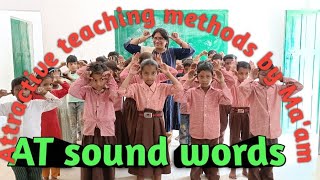 "AT" Sound Words activity for kids//Hindi Rhymes for children//poem for kids//Attractive teaching 🥰