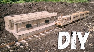 Coolest Cardboard Train with Railway station | how to make a train with cardboard