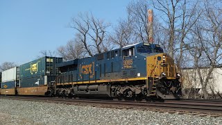 [HD] CSX Q004 Intermodal Train Eastbound - Fairport, NY