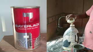 PU Lacquer Polish Mix  || লেকার পালিশ মিলানোর নিয়ম।। Sayerlack Lacquer