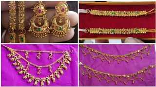 #mygoldjewellary||gold chempaswaralu||gold matilu matching earings with shop address in telugu