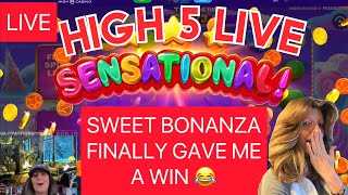 SHELLY WENT LIVE🚨HIGH 5 CASINO🚨SWEET BONANZA SHOWED ME LOVE 😂 #live #high5gaming