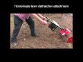 homemade lawn dethatcher attachment having a good tine shorts lawn lawncare rototiller tiller