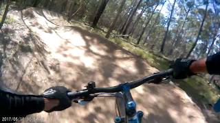 Nerang Mountain Biking Crash! Commonwealth Games loop 1