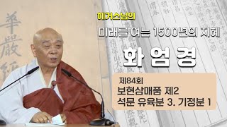 혜거스님의 미래를 여는 1500년의 지혜 '화엄경' -  제84회 보현삼매품 제 2 석문 유육분 3. 기정분 1