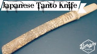 Japanese Tanto Katana Suicide Knife Ivory Bone Sword Samurai Dagger