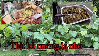 Thịt bò nướng lá nho-câu chuyện anh thịt bò và chị lá Nho…..