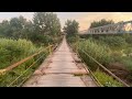 سفری رویایی برروی پل چوبی معلق روستای فرح آباد a dream trip on a wooden suspension bridge