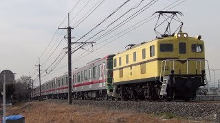 【秩鉄デキ502＋505】東武70000系 甲種輸送 / 返却回送　持田～行田市　2019.1.28