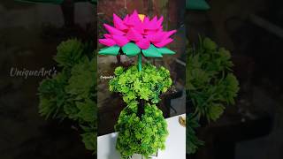 Diy Lotus Flower Macking Idea 🌷#diy #shortsvairal #youtubeshorts #homedecor #vairalvideo