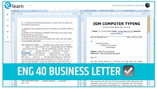 GCC-TBC ENG 40 BUSSINES LETTER, Pragati Computer Typing, Dharashiv