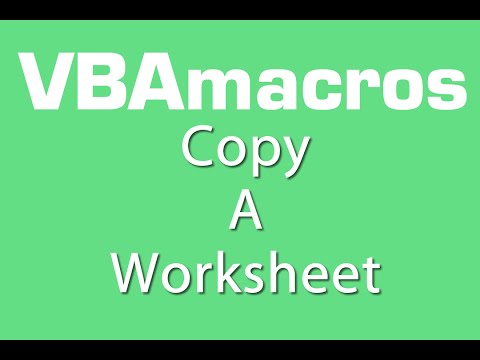 Copy A Worksheet - VBA Macros - Tutorial - MS Excel 2007, 2010, 2013 Copy A Worksheet - VBA Macros - Tutorial - MS Excel 2007, 2010, 2013