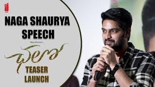 Naga Shaurya Speech | Chalo Movie Teaser Launch | Rashmika Mandanna | Ira Creations