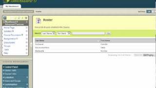 Blackboard 9: View Roster and Users