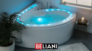 BELIANI - Whirlpool-Badewanne Eckmodell mit LED PELICAN