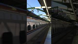 もはや恐怖！ホームドア一枚の新幹線高速通過！！Scary! High-speed passage of the Shinkansen with a single platform door!!