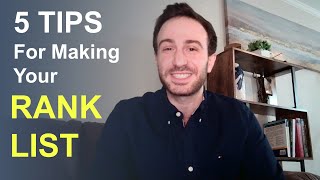 5 TIPS For Making Your RANK List