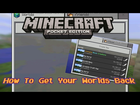 How To Get Your Worlds Back (Glitch Fix) - Minecraft PE 1.0.5 Beta How To Get Your Worlds Back (Glitch Fix) - Minecraft PE 1.0.5 Beta