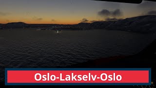 MSFS2020 flying from Oslo to Lakselv to Oslo Norwegian PMDG 737-800