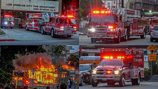 LAFD Task Force 3, Task Force \u0026 Rescue 20 Responding/Arriving.