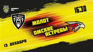 13.12.2021. МХК «Молот» – «Омские Ястребы» | (Париматч МХЛ 21/22) – Прямая трансляция