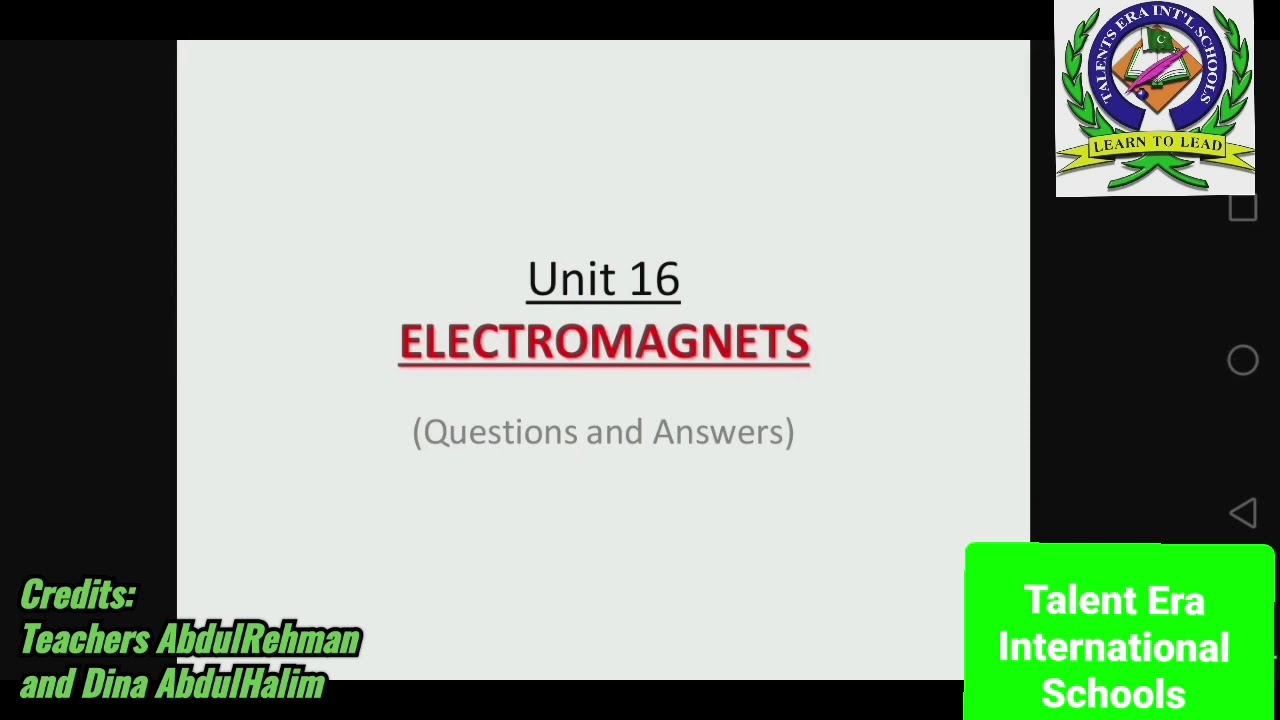 Grade 5 Science Electromagnets Exercise Questions - YouTube