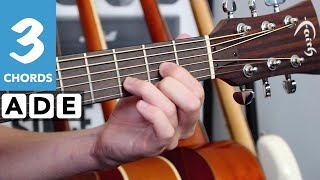 U2 - Desire Guitar Lesson Tutorial - Play 10 songs with 3 chords series