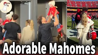 Patrick Mahomes melts hearts as he lifts Sterling after Leaving Chiefs post-game Podium